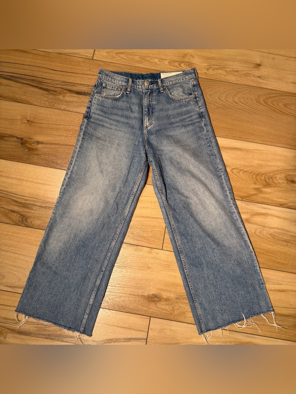 rag & bone Women's Andi High Rise Wide Ankle Jeans
